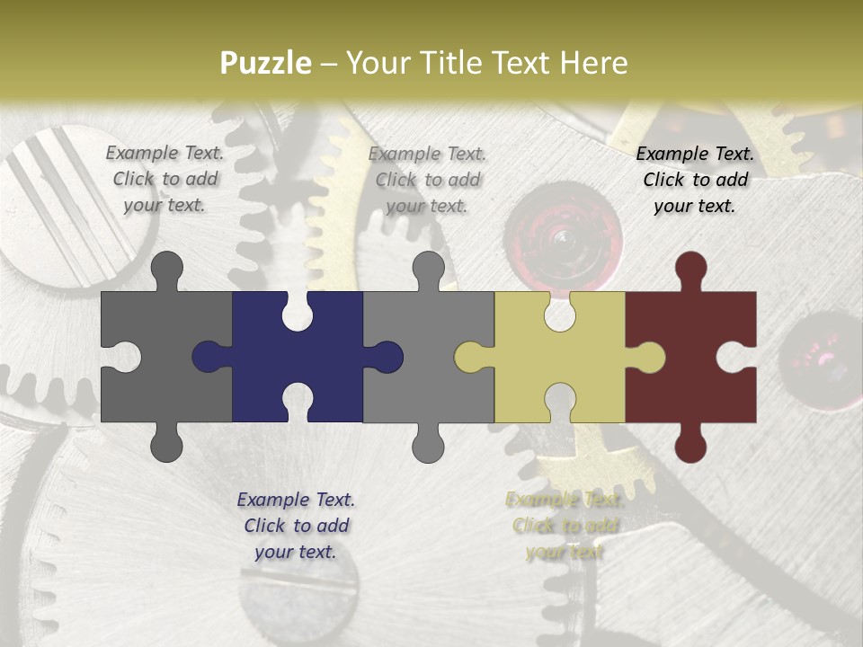 Rivet Gear Number PowerPoint Template