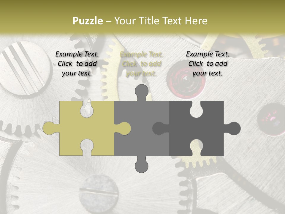 Rivet Gear Number PowerPoint Template