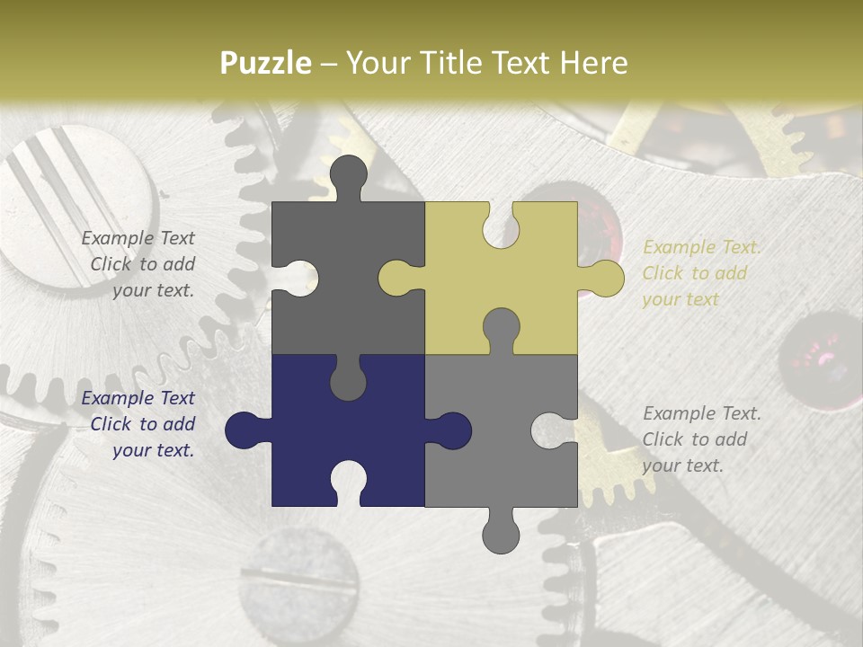 Rivet Gear Number PowerPoint Template