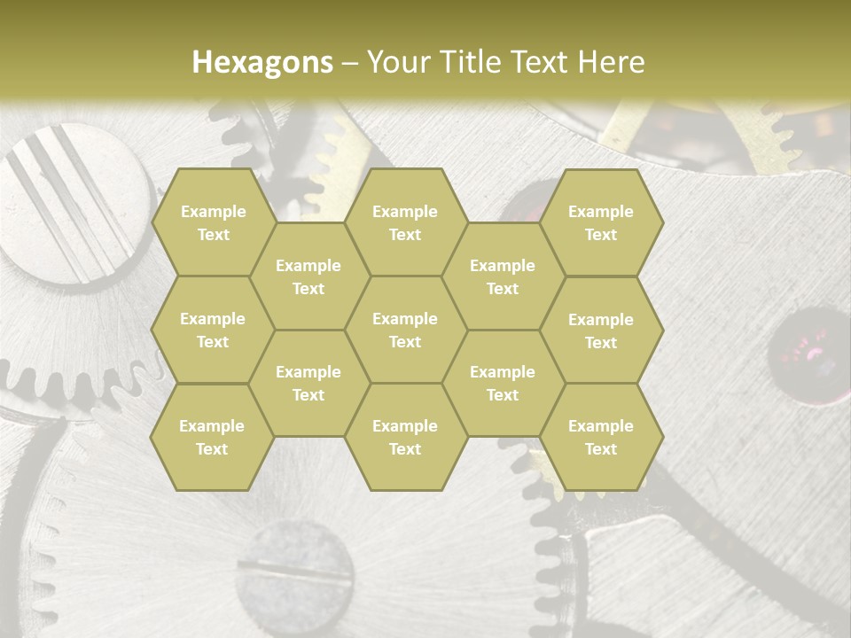 Rivet Gear Number PowerPoint Template