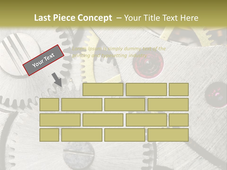 Rivet Gear Number PowerPoint Template
