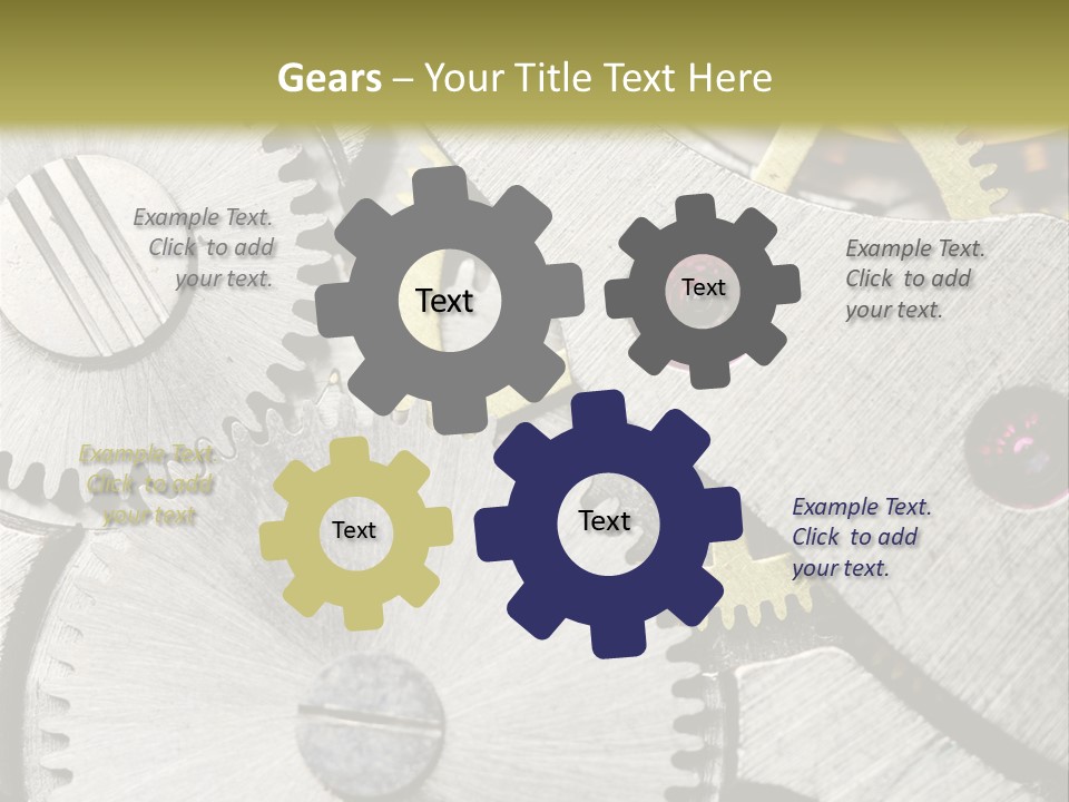 Rivet Gear Number PowerPoint Template