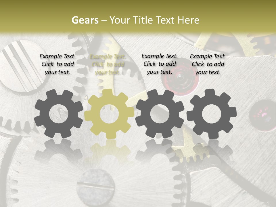 Rivet Gear Number PowerPoint Template