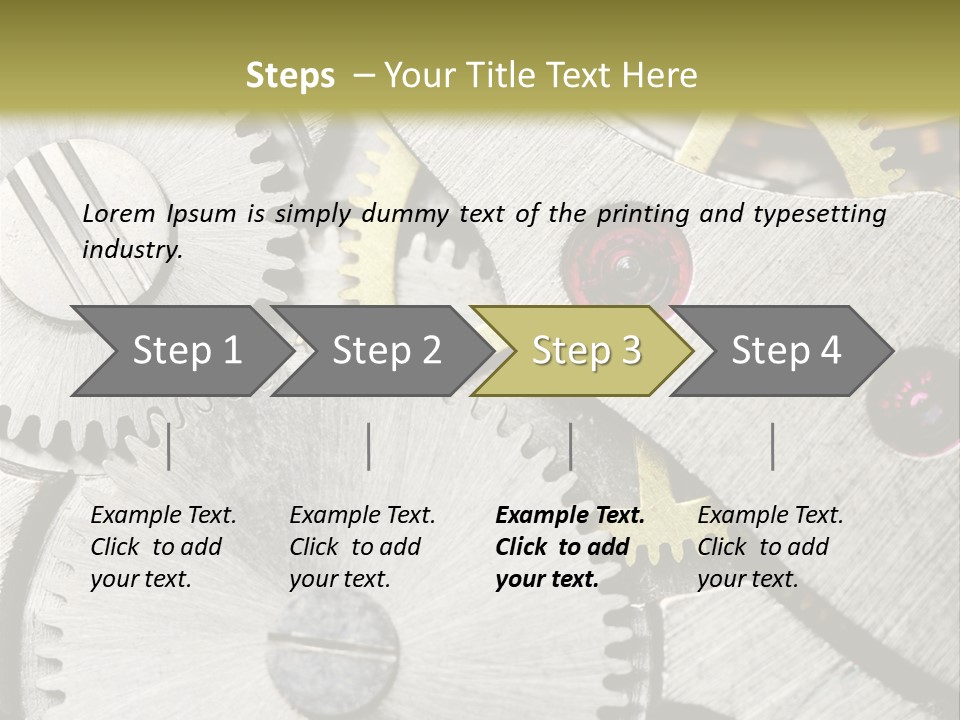 Rivet Gear Number PowerPoint Template