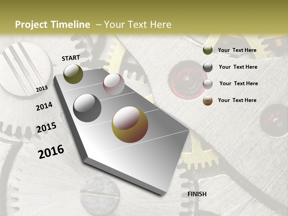 Rivet Gear Number PowerPoint Template