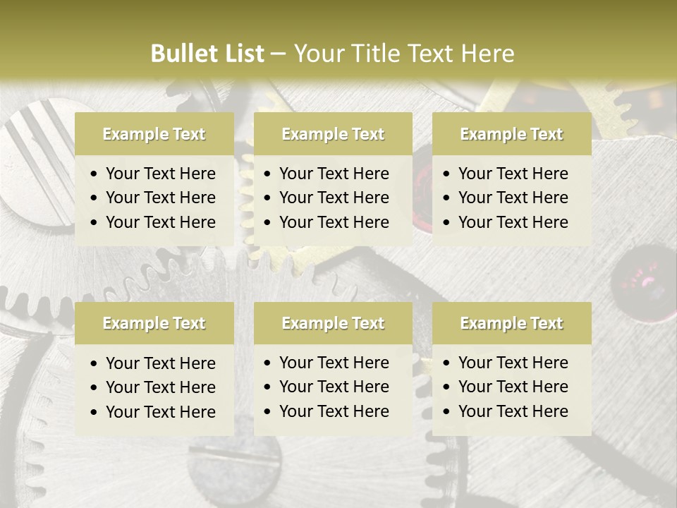 Rivet Gear Number PowerPoint Template