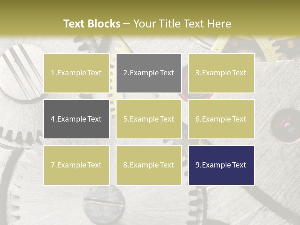 Rivet Gear Number PowerPoint Template