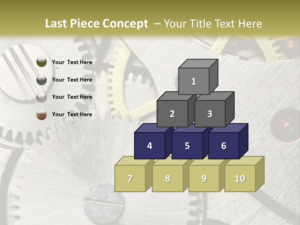 Rivet Gear Number PowerPoint Template