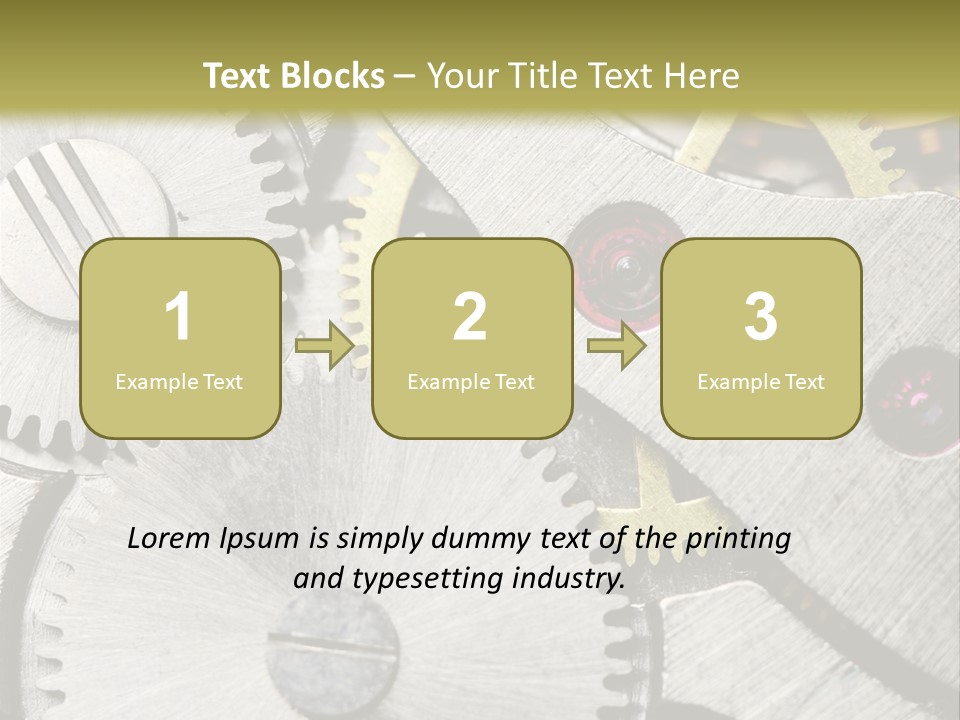 Rivet Gear Number PowerPoint Template