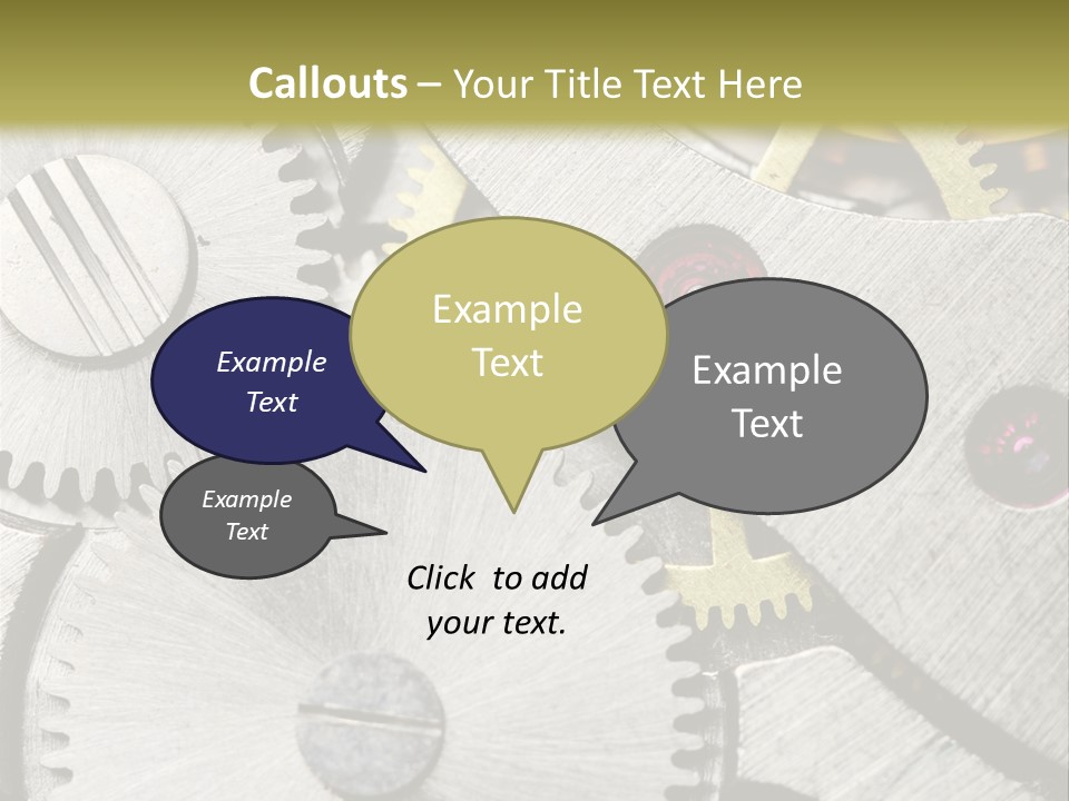Rivet Gear Number PowerPoint Template