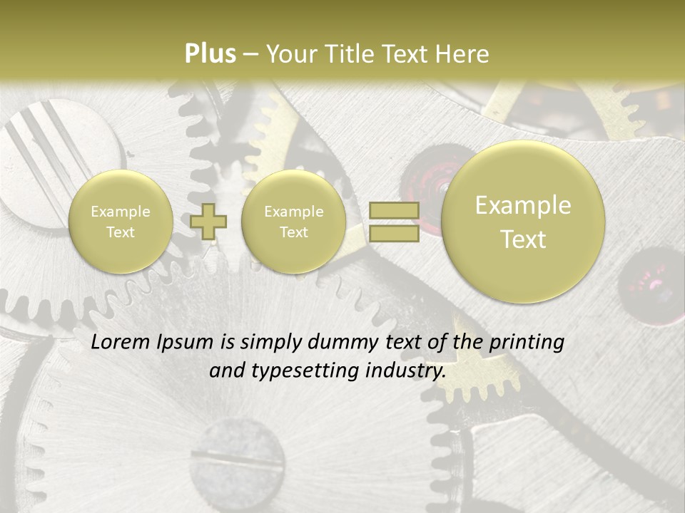 Rivet Gear Number PowerPoint Template