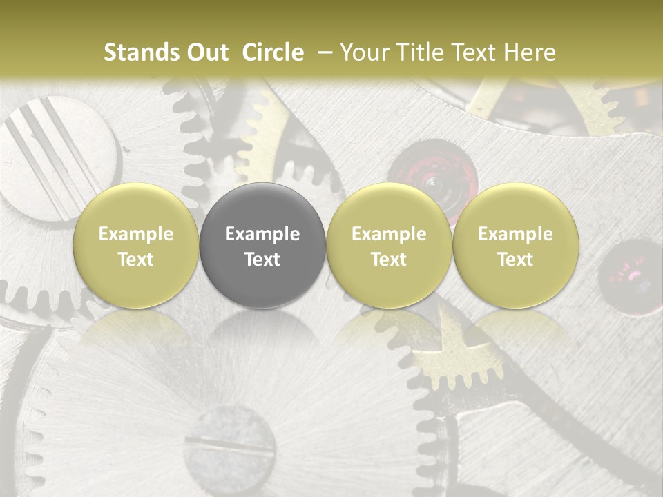 Rivet Gear Number PowerPoint Template