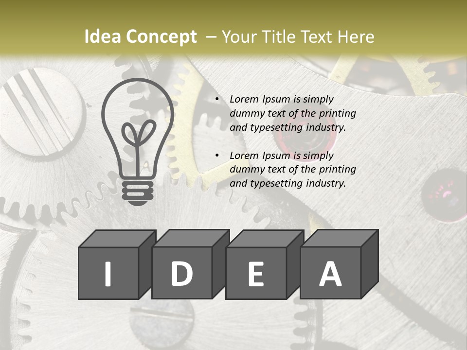 Rivet Gear Number PowerPoint Template