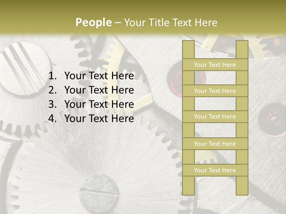 Rivet Gear Number PowerPoint Template