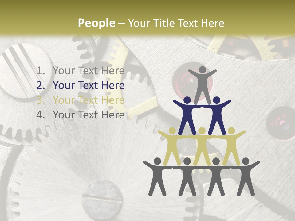 Rivet Gear Number PowerPoint Template