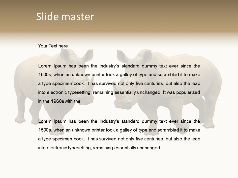 Safari Grey Standing PowerPoint Template