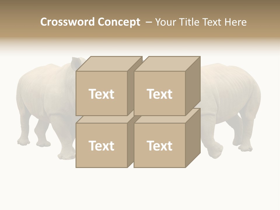 Safari Grey Standing PowerPoint Template