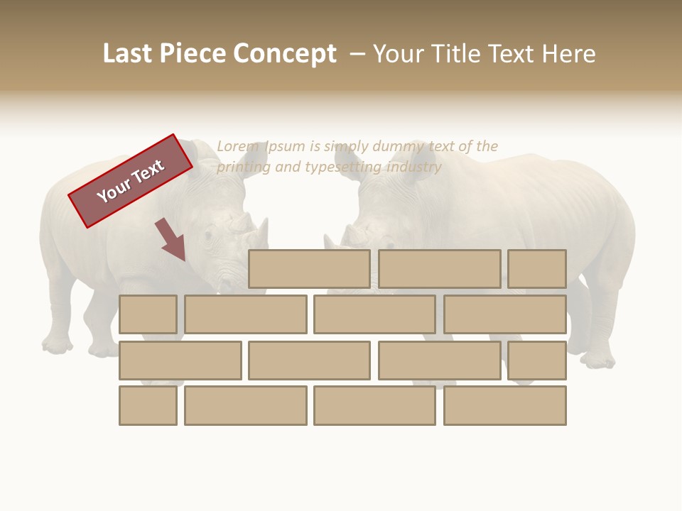 Safari Grey Standing PowerPoint Template