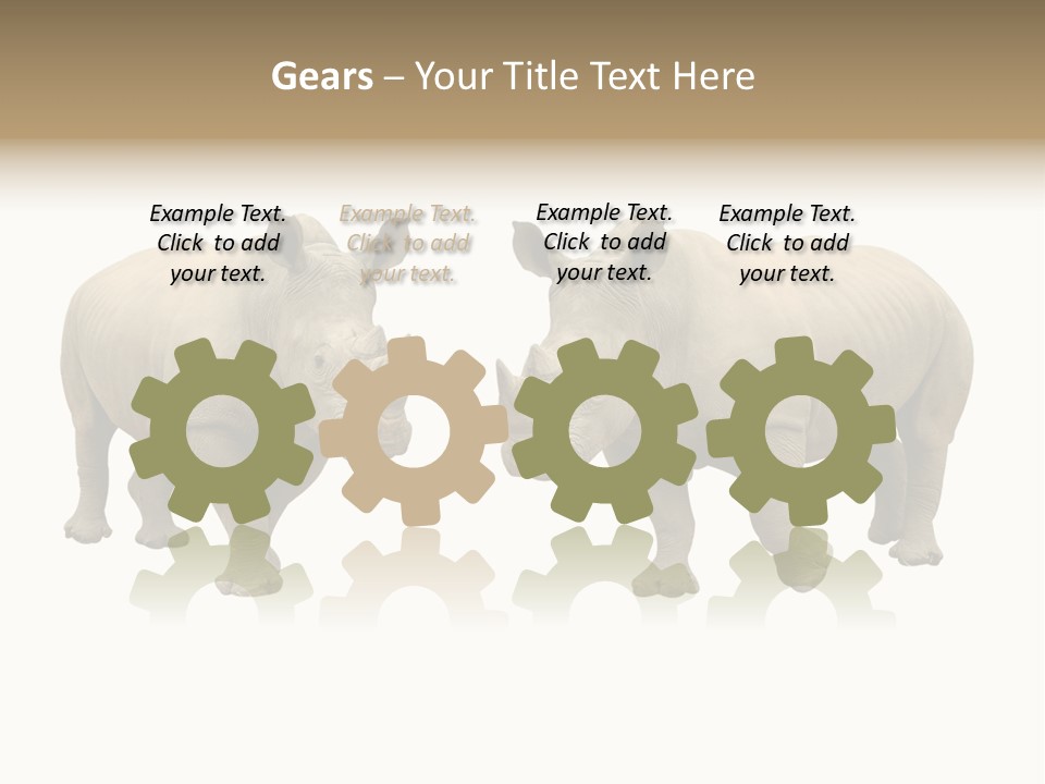 Safari Grey Standing PowerPoint Template