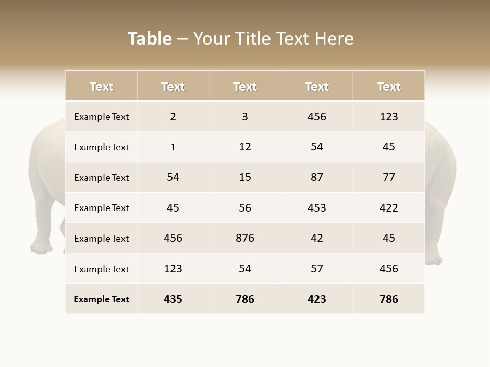 Safari Grey Standing PowerPoint Template