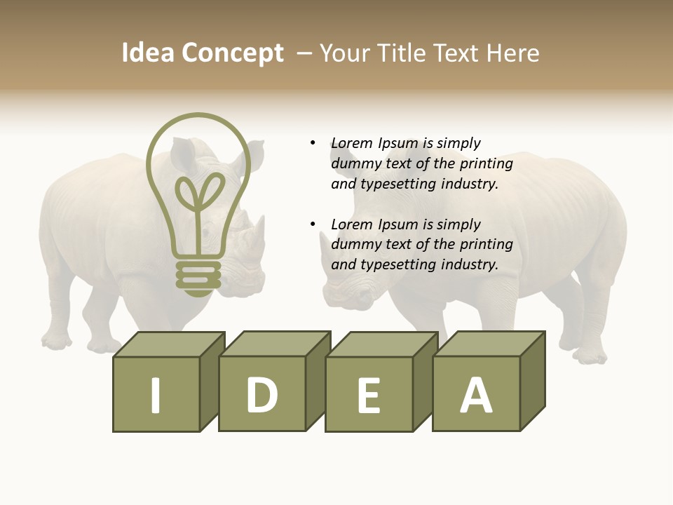 Safari Grey Standing PowerPoint Template