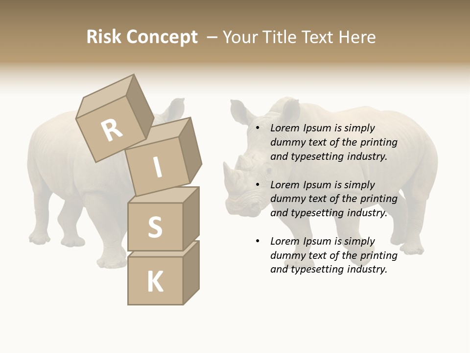 Safari Grey Standing PowerPoint Template