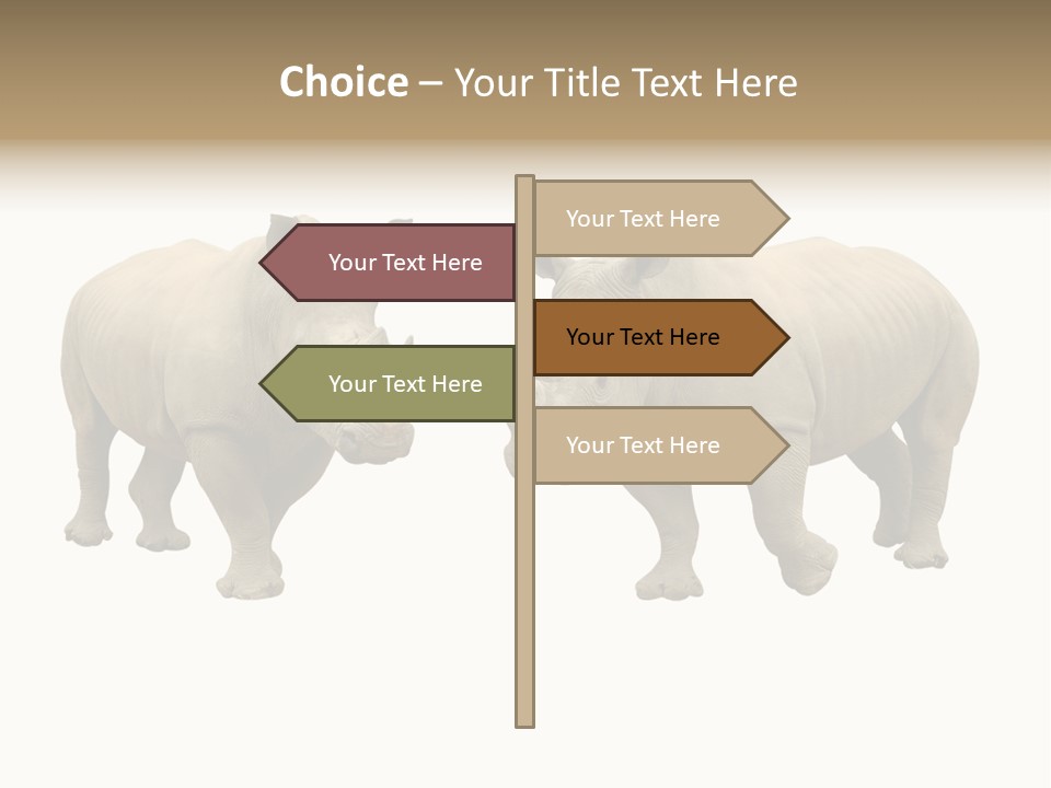 Safari Grey Standing PowerPoint Template
