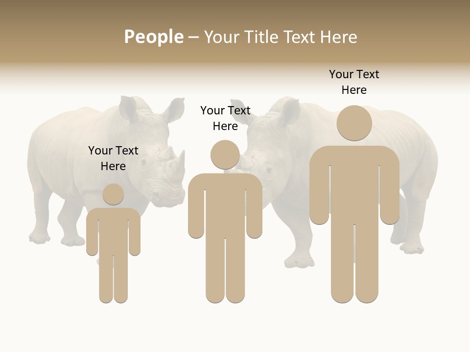 Safari Grey Standing PowerPoint Template