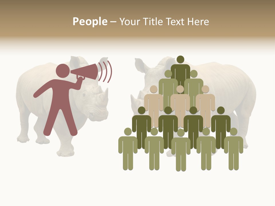 Safari Grey Standing PowerPoint Template