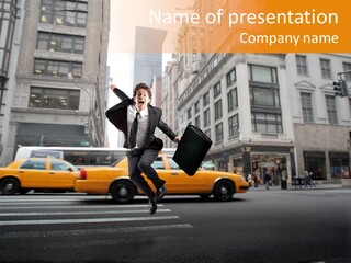 Smile Traffic Car PowerPoint Template