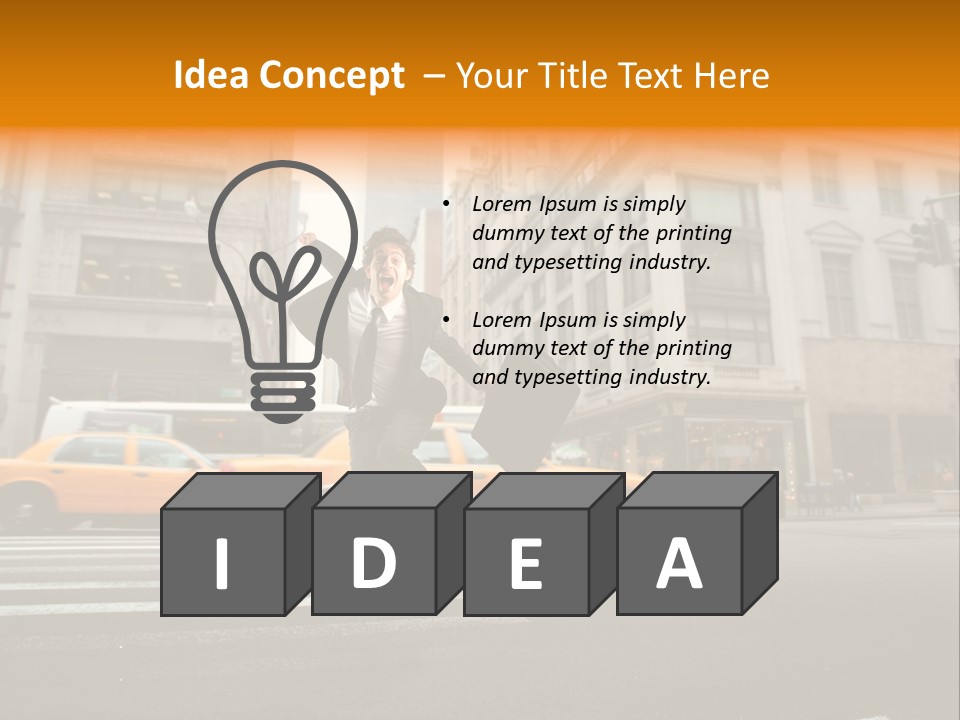 Smile Traffic Car PowerPoint Template