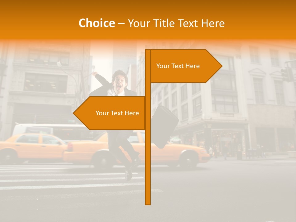 Smile Traffic Car PowerPoint Template