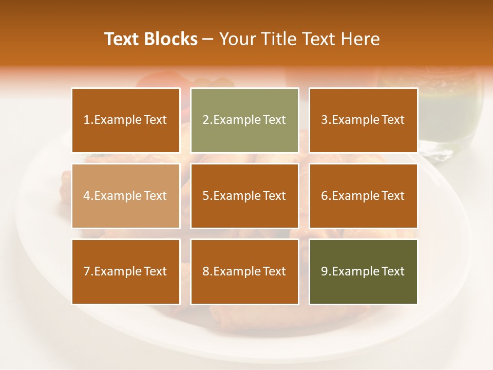Plate Protein Fried PowerPoint Template