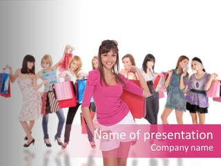 Fashion Friends Person PowerPoint Template