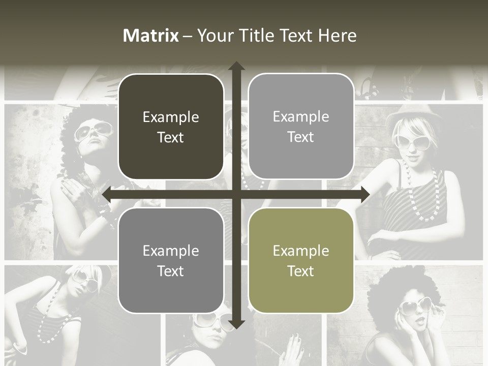 Vintage Hair Female PowerPoint Template