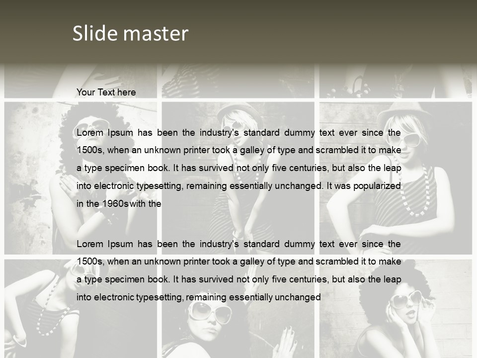 Vintage Hair Female PowerPoint Template