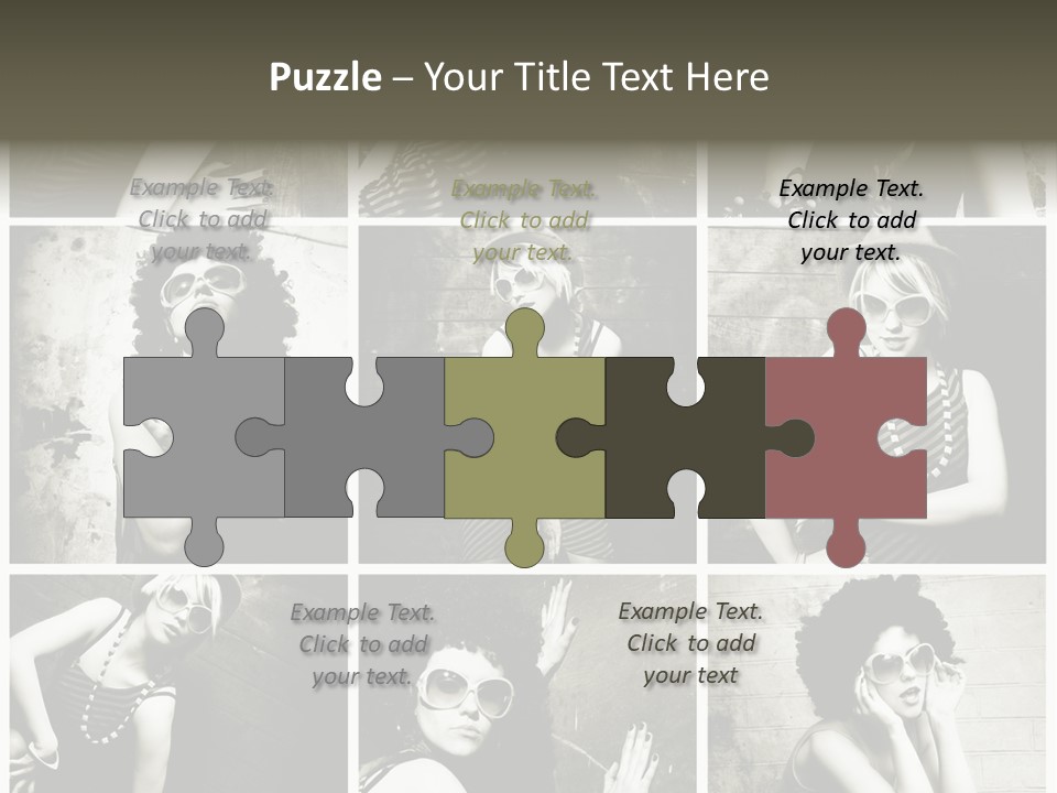 Vintage Hair Female PowerPoint Template