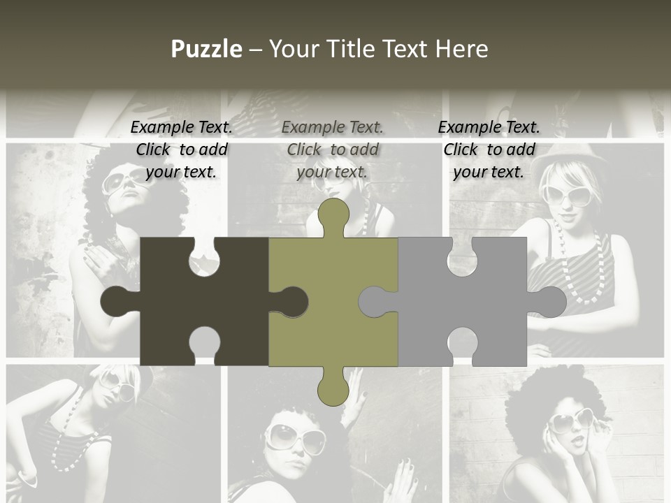 Vintage Hair Female PowerPoint Template