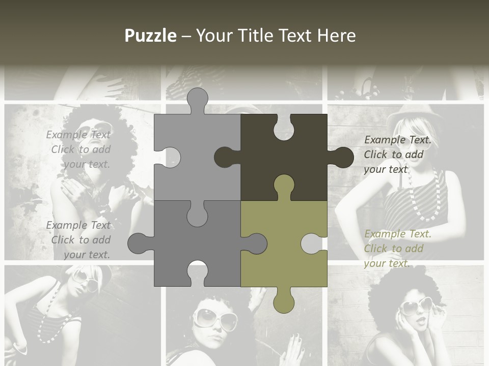 Vintage Hair Female PowerPoint Template