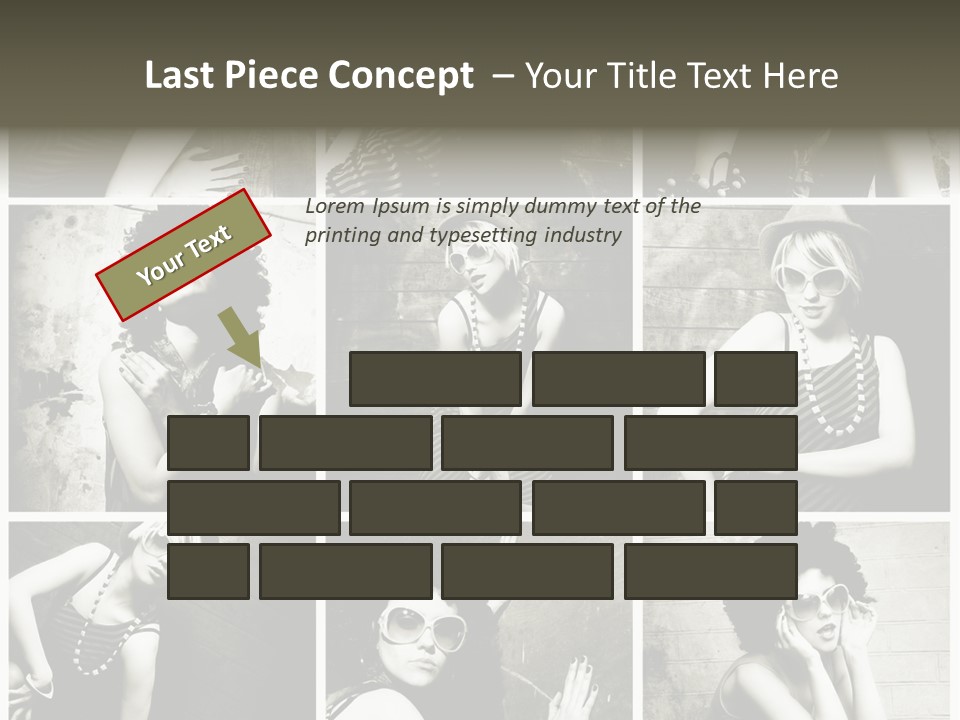 Vintage Hair Female PowerPoint Template