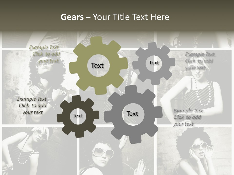 Vintage Hair Female PowerPoint Template