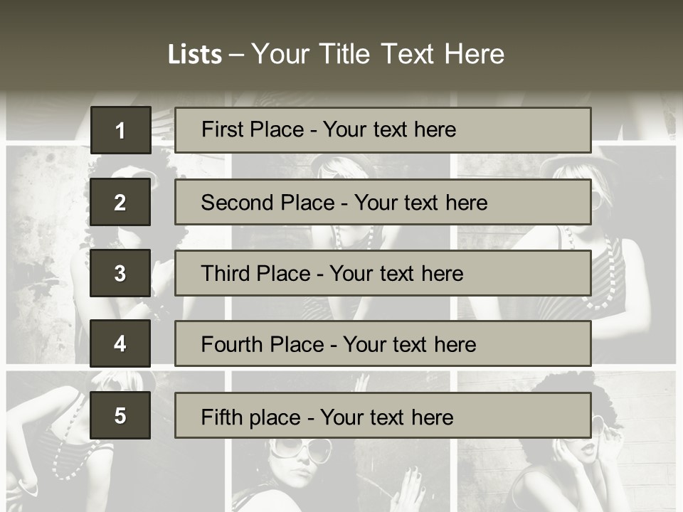 Vintage Hair Female PowerPoint Template