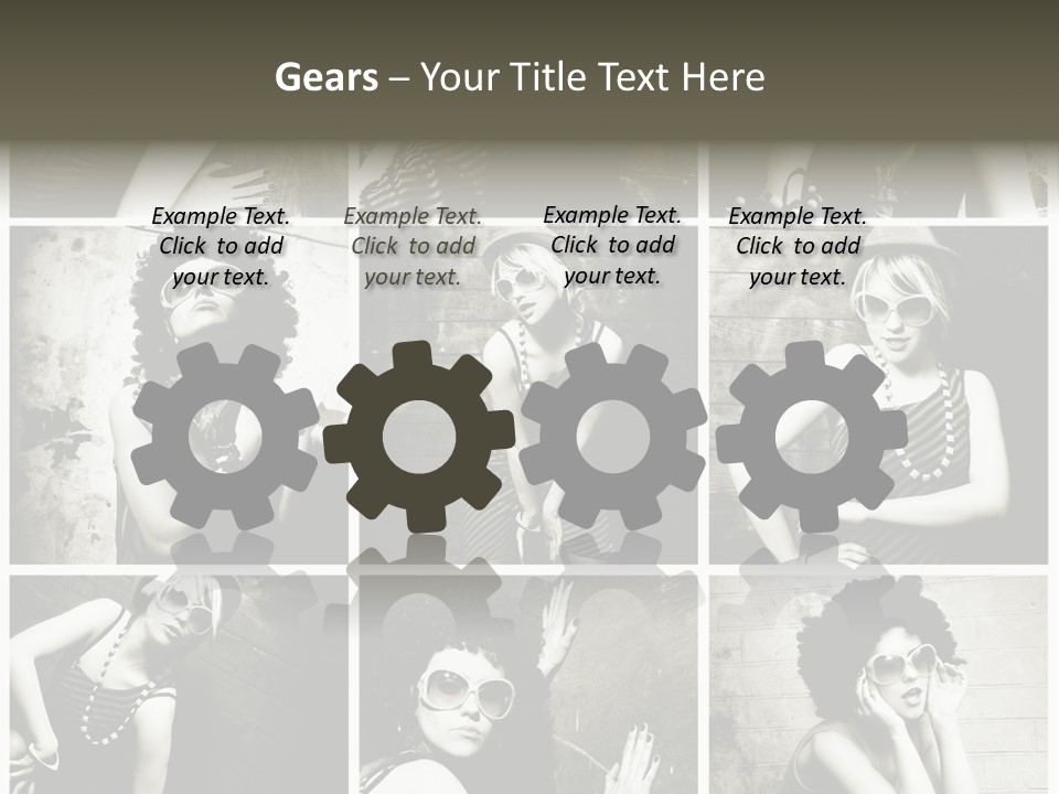 Vintage Hair Female PowerPoint Template