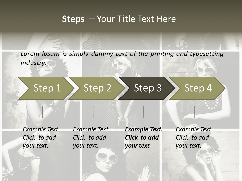 Vintage Hair Female PowerPoint Template