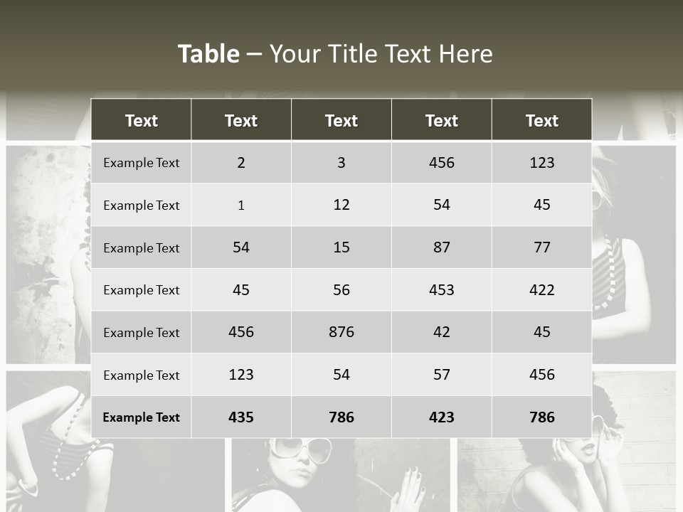 Vintage Hair Female PowerPoint Template