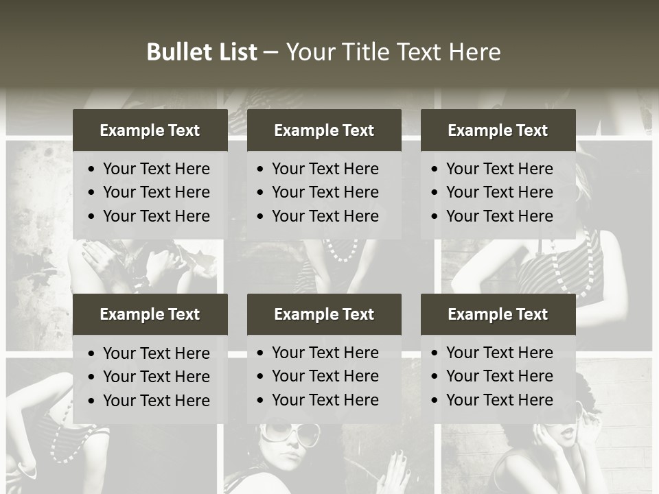 Vintage Hair Female PowerPoint Template