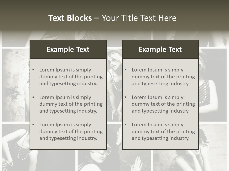 Vintage Hair Female PowerPoint Template