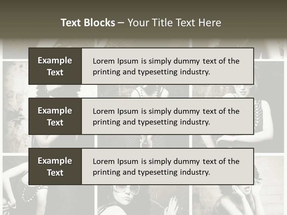 Vintage Hair Female PowerPoint Template