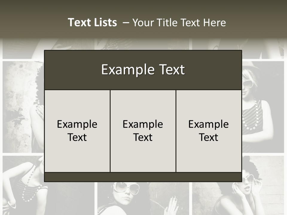 Vintage Hair Female PowerPoint Template