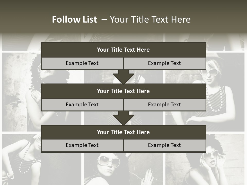 Vintage Hair Female PowerPoint Template